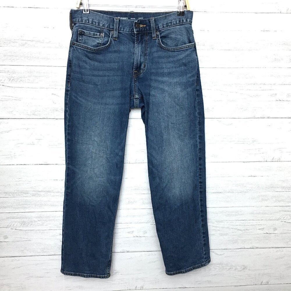 Old Navy Men's Loose Fit Straight Leg Jeans size 30 x 29 Built in Flex